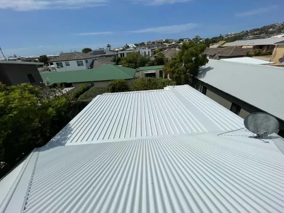 Finished light Colorbond corrugated roof